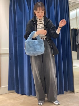 「タートルネック」｜「アイテム（マウンテンパーカー）」を使った、SAYAKAさん（レディース・163cm）の秋コーディネート