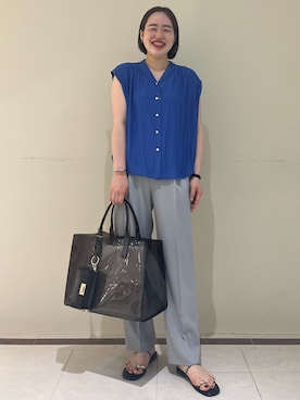 「NICOLAS LAINAS（ニコラスライナス）のアイテム」を使った、SAYAKAさん（レディース・163cm）の夏コーディネート