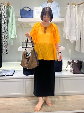 「NOLLEY’S（ノーリーズ）のアイテム」を使った、SAYAKAさん（レディース・163cm）の夏コーディネート