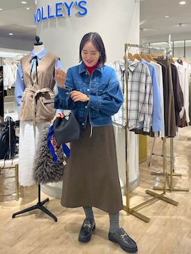 「アイテム（ストール/ショール）」を使った、SAYAKAさん（レディース・163cm）の秋コーディネート