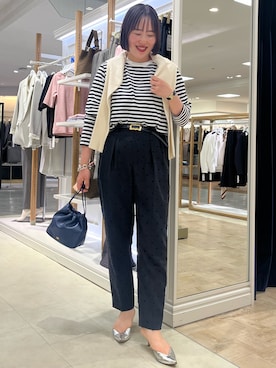 「NOLLEY’S（ノーリーズ）のアイテム」を使った、SAYAKAさん（レディース・163cm）の秋コーディネート