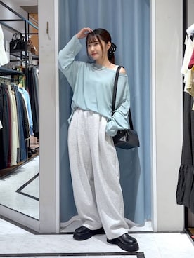 「アイテム（シュシュ）」を使った、たのさん（レディース・148cm）の秋コーディネート