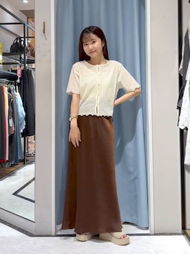 「アイテム（チョーカー、ベージュ系）」を使った、たのさん（レディース・148cm）の秋コーディネート