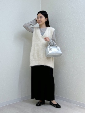「アイテム（ベスト）」を使った、たのさん（レディース・148cm）の秋コーディネート