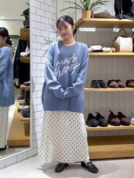 「アイテム（シュシュ）」を使った、たのさん（レディース・148cm）の冬コーディネート