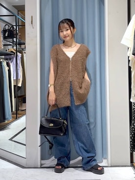 「アイテム（ベスト）」を使った、たのさん（レディース・148cm）の夏コーディネート