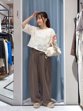 「アイテム（チョーカー、ベージュ系）」を使った、たのさん（レディース・148cm）の夏コーディネート