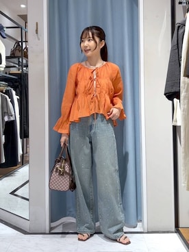 「アイテム（チョーカー、ベージュ系）」を使った、たのさん（レディース・148cm）の夏コーディネート