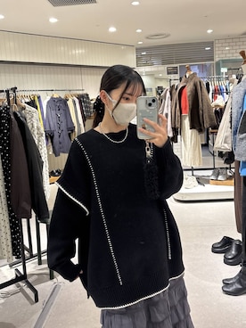 「アイテム（シュシュ）」を使った、たのさん（レディース・148cm）の冬コーディネート