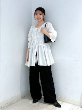 「アイテム（ヘアゴム）」を使った、たのさん（レディース・148cm）の春コーディネート