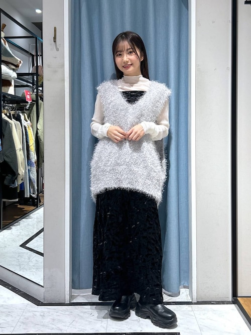 セール】ウネウネベロアワンピース 143088（ワンピース）｜LOWRYS FARM