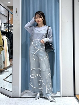 「アイテム（ブーツ、シルバー系）」を使った、たのさん（レディース・148cm）の冬コーディネート