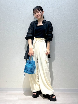 「アイテム（ヘアゴム）」を使った、たのさん（レディース・148cm）の春コーディネート