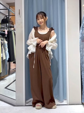「アイテム（オールインワン・サロペット）」を使った、たのさん（レディース・148cm）の秋コーディネート