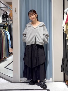 「アイテム（シュシュ）」を使った、たのさん（レディース・148cm）の秋コーディネート