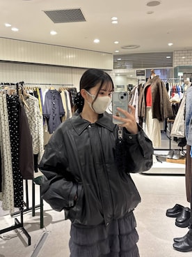 「アイテム（シュシュ）」を使った、たのさん（レディース・148cm）の冬コーディネート