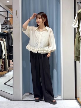 「アイテム（スラックス）」を使った、たのさん（レディース・148cm）の夏コーディネート