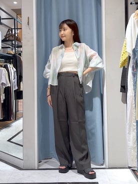 「アイテム（スラックス）」を使った、たのさん（レディース・148cm）の夏コーディネート