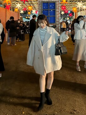 「冬服コーデ」｜「アイテム（その他アウター）」を使った、たのさん（レディース・148cm）の冬コーディネート