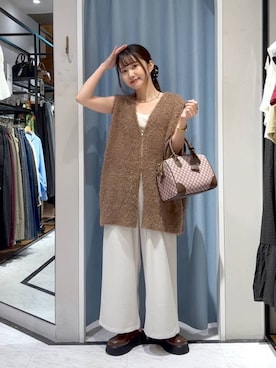 「アイテム（シュシュ）」を使った、たのさん（レディース・148cm）の秋コーディネート