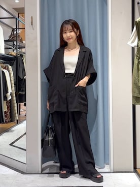 「アイテム（アクセサリー、ベージュ系）」を使った、たのさん（レディース・148cm）の夏コーディネート