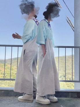 「アイテム（サロペット/オーバーオール）」を使った、朧気ながらなっつさん（メンズ・179cm）の秋コーディネート
