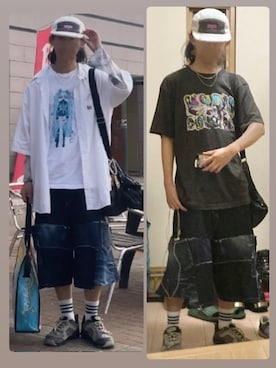 「REMAKE ITEMのアイテム」を使った、なつきさん（メンズ・179cm）の夏コーディネート