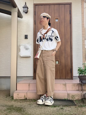 「アイテム（帽子）」を使った、朧気ながらなっつさん（メンズ・179cm・10代）の秋コーディネート