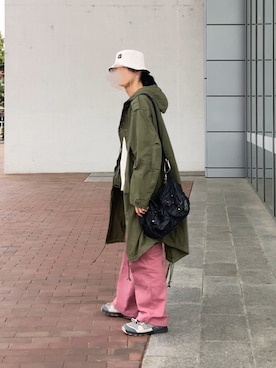 「アイテム（モッズコート）」を使った、なつき(旧なっつ)さん（メンズ・179cm）の春コーディネート