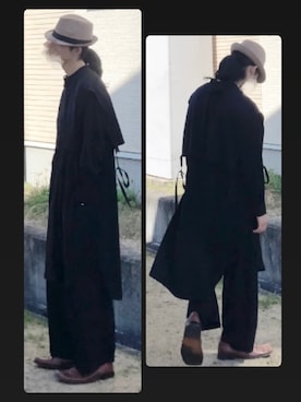 「La-BEUの¥330 (エマール)（スラックス、ブラック系）」を使った、なつき(旧なっつ)さん（メンズ・179cm）の春コーディネート