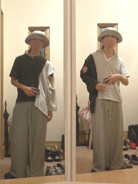 「無印良品（ムジルシリョウヒン）の¥拾った（ハット、グレー系）」を使った、なつをさん（メンズ・179cm）の秋コーディネート