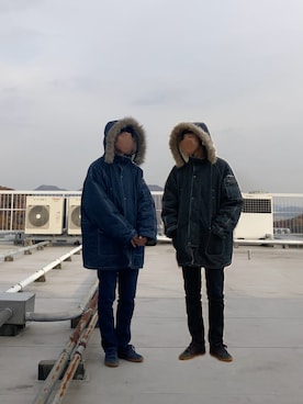 「アイテム（モッズコート）」を使った、朧気ながらなっつさん（メンズ・179cm・10代）の冬コーディネート