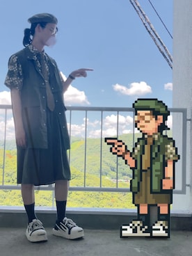 「GU（ジーユー）のアイテム」を使った、朧気ながらなっつさん（メンズ・179cm）の夏コーディネート