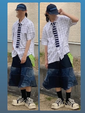 「DAISO（DAISO）のアイテム」を使った、なつき(旧なっつ)さん（メンズ・179cm）の春コーディネート