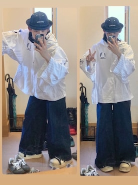 「アイテム（サロペット/オーバーオール）」を使った、なつきさん（メンズ・179cm）の夏コーディネート