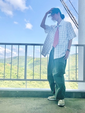 「アイテム（バレッタ/ヘアクリップ）」を使った、朧気ながらなっつさん（メンズ・179cm）の秋コーディネート