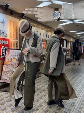 「アイテム（ネクタイピン）」を使った、朧気ながらなっつさん（メンズ・179cm）の秋コーディネート