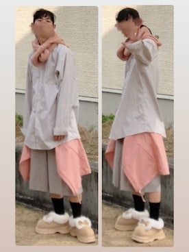 「Eddie Bauer（エディーバウアー）の¥165（シャツ/ブラウス、ベージュ系）」を使った、なつき(旧なっつ)さん（メンズ・179cm）の春コーディネート