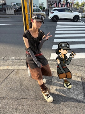 「アイテム（帽子）」を使った、朧気ながらなっつさん（メンズ・179cm・10代）の夏コーディネート