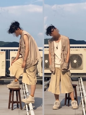 「Handmade（ハンドメイド）のアイテム」を使った、なつきさん（メンズ・179cm）の夏コーディネート