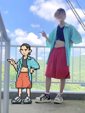 「NIKE（ナイキ）のアイテム」を使った、朧気ながらなっつさん（メンズ・179cm）の夏コーディネート