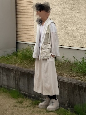 「Aliexpressの¥2379（スニーカー、グレー系）」を使った、なつきさん（メンズ・179cm）の春コーディネート
