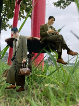 「アイテム（フォーマルスーツ/小物）」を使った、朧気ながらなっつさん（メンズ・179cm）の秋コーディネート