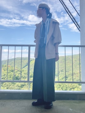 「アイテム（キャスケット）」を使った、朧気ながらなっつさん（メンズ・179cm）の秋コーディネート