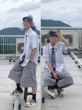 「Handmade（ハンドメイド）のアイテム」を使った、なつきさん（メンズ・179cm）の夏コーディネート