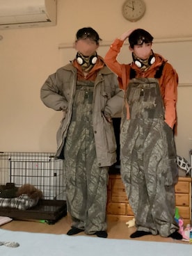 「アイテム（サロペット/オーバーオール）」を使った、朧気ながらなっつさん（メンズ・179cm・10代）の秋コーディネート