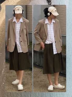 「GU（ジーユー）のアイテム（ジャケット/アウター）」を使った、なつき(旧なっつ)さん（メンズ・179cm）の春コーディネート