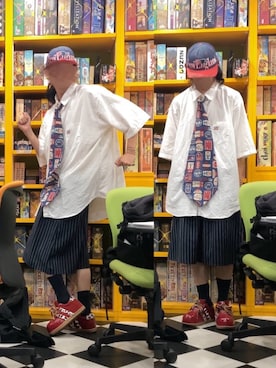 「a.v.v（アーヴェヴェ）のアイテム」を使った、なつきさん（メンズ・179cm）の夏コーディネート