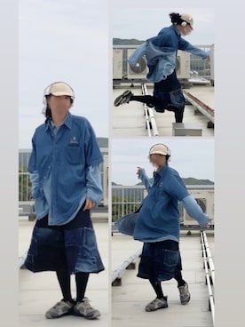 「GU（ジーユー）のアイテム（帽子）」を使った、なつき(旧なっつ)さん（メンズ・179cm）の春コーディネート