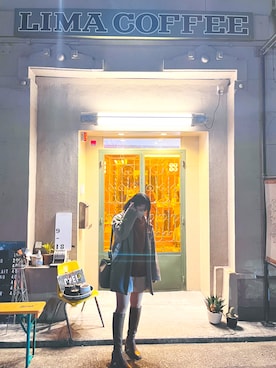 「one way（ワンウェイ）のアイテム（パンツ）」を使った、poemyさん（レディース・155cm）の冬コーディネート